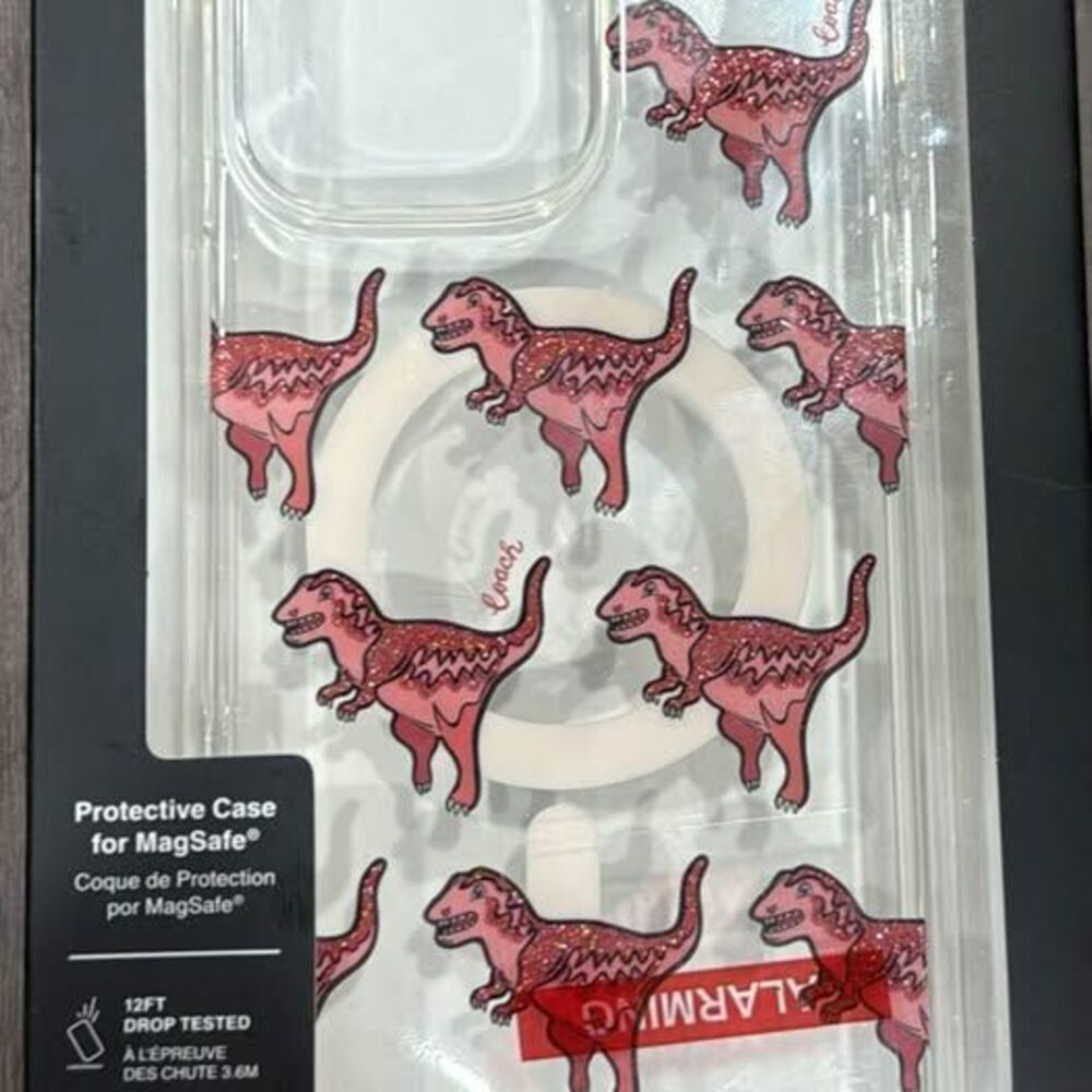 Coach Rexy Glitter Dinosaur iPhone 16 Pro Max Case – MagSafe